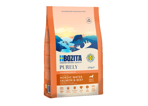 Bozita Purely Adult Small Grain Free Salmon & Beef koeratoit 2,5kg