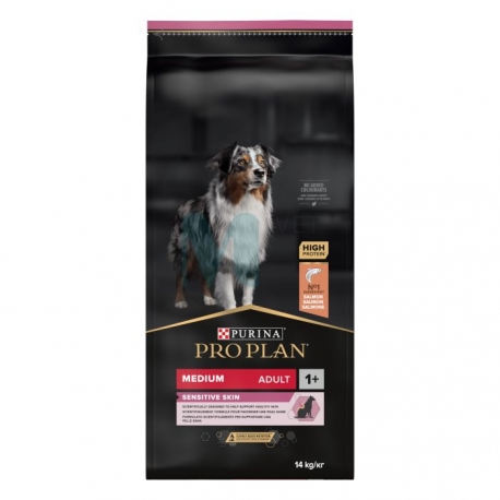 PRO PLAN Medium Adult Sensitive Skin Salmon koeratoit 14kg koeratoidud PRO PLAN Medium Adult Sensitive Skin Salmon koeratoit 14kg koeratoidud