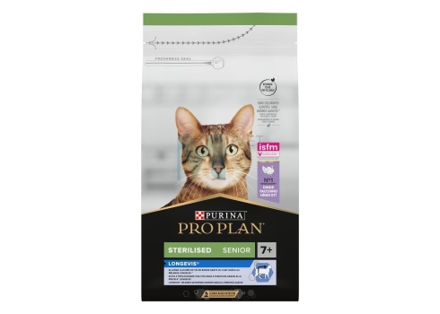 PRO PLAN KASSI TÄISSÖÖT STERIL 7+ LONGEVIS KALKUN 1,5kg