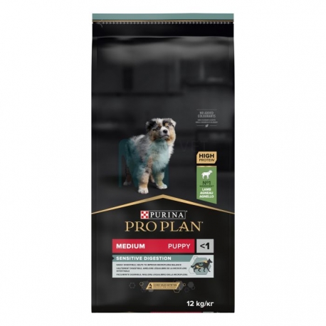 PRO PLAN junior koeratoit kesk. tõugu seedeprob. lamba 12kg PRO PLAN junior koeratoit kesk. tõugu seedeprob. lamba 12kg