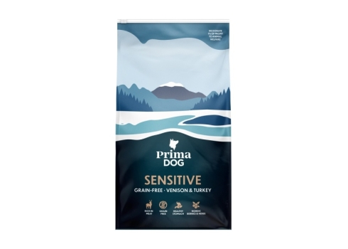 PrimaDog Grain Free täistoit hirveliha-kalkuni kõikidele täiskasvanud koertele 10kg