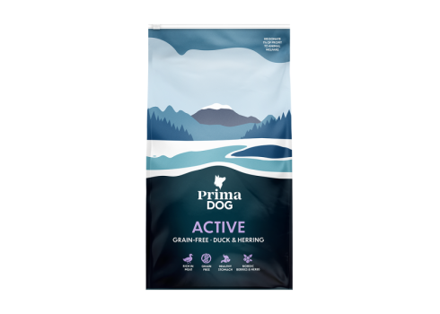 PrimaDog GRAIN FREE ACTIVE täistoit pardiliha-heeringa kõikidele täiskasvanud koertele 20kg