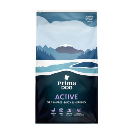 PrimaDog GRAIN FREE ACTIVE täistoit pardiliha-heeringa kõikidele täiskasvanud koertele 20kg PrimaDog GRAIN FREE ACTIVE täistoit pardiliha-heeringa kõikidele täiskasvanud koertele 20kg