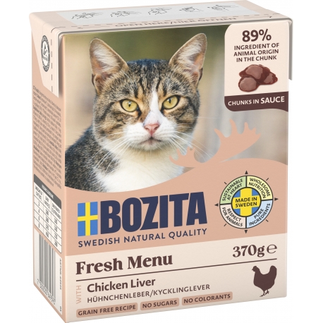 Bozita kassikonserv Chicken Liver in sauce 6x370g Bozita kassikonserv Chicken Liver in sauce 6x370g