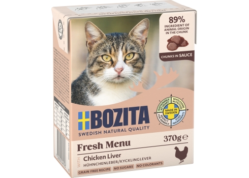 Bozita kassikonserv Chicken Liver in sauce 6x370g