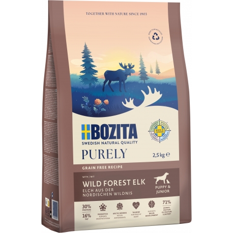 Bozita Purely Puppy&Junior ELK GRAIN FREE koeratoit 2,5kg Bozita Purely Puppy&Junior ELK GRAIN FREE koeratoit 2,5kg