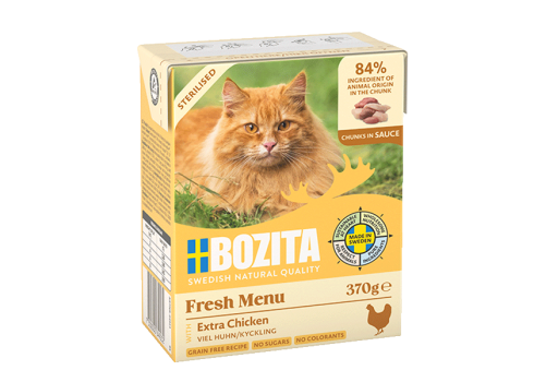 Bozita kassikonserv Sterilised Extra Chicken in Sauce 6x370g