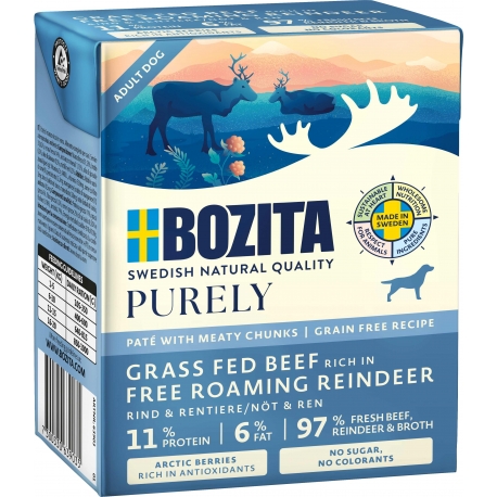 BOZITA koeratoit Grass Fed Beef & Free Roaming Reindeer 12x370g BOZITA koeratoit Grass Fed Beef & Free Roaming Reindeer 12x370g