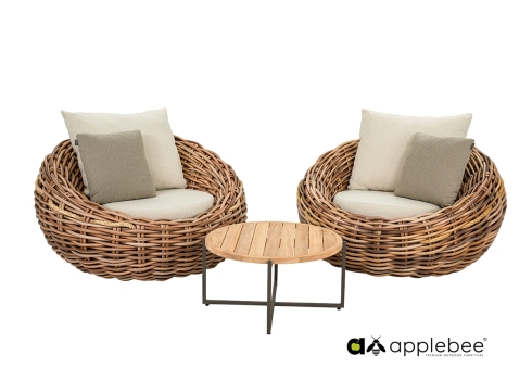 Tugitool Apple Bee COCOON kubu / beež, 130x130xH76 cm