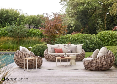 Diivanilaud Apple Bee CONDOR valge / tiik, D94xH44 cm