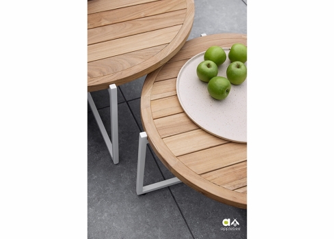Diivanilaud Apple Bee CONDOR valge / tiik, D74xH38 cm