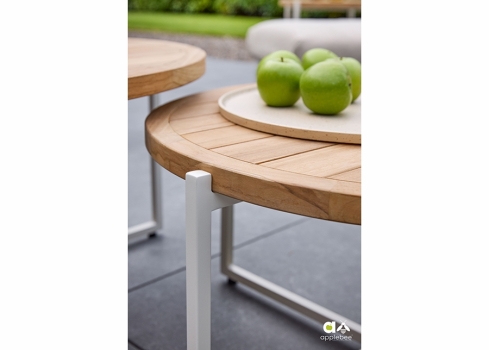 Diivanilaud Apple Bee CONDOR valge / tiik, D74xH38 cm