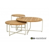 Diivanilaud Apple Bee CONDOR valge / tiik, D74xH38 cm