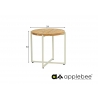 Diivanilaud Apple Bee CONDOR valge / tiik, D54xH50 cm
