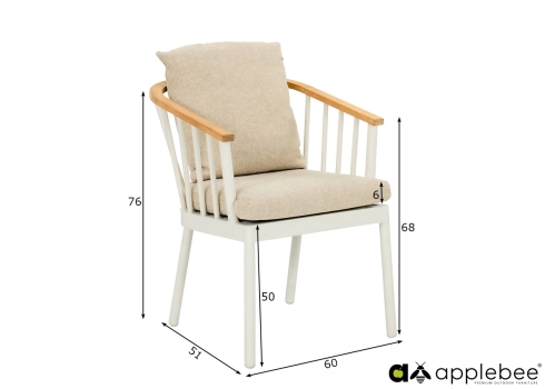 Aiatool Apple Bee CONDOR valge / beež, 60x51xH76 cm