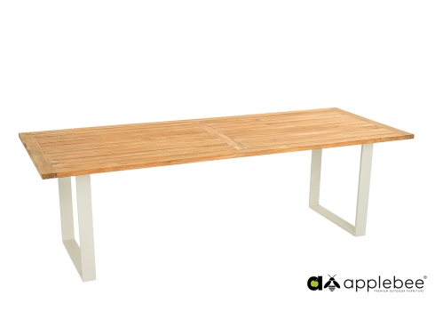 Söögilaud Apple Bee CONDOR valge / tiik, 240x95xH75 cm