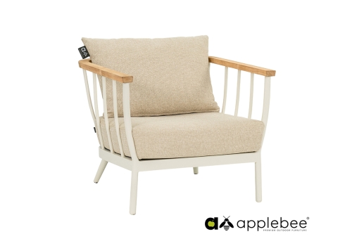 Tugitool Apple Bee CONDOR valge / beež, 63x80xH66 cm