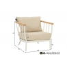 Tugitool Apple Bee CONDOR valge / beež, 63x80xH66 cm