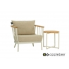 Tugitool Apple Bee CONDOR valge / beež, 63x80xH66 cm