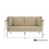 Diivan Apple Bee CONDOR valge / beež, 150x68xH66 cm