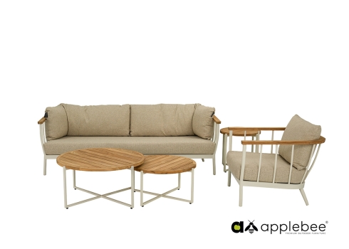 Diivan Apple Bee CONDOR valge / beež, 217x68xH66 cm