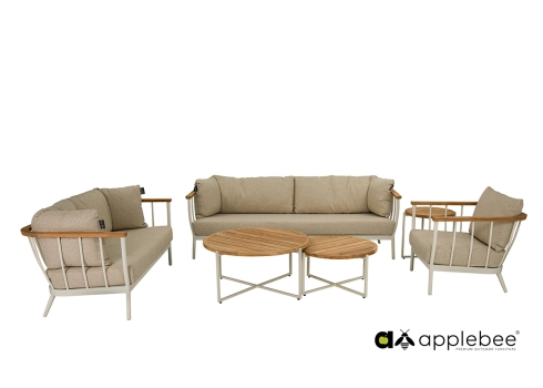 Aiamööbli komplekt Apple Bee CONDOR valge / beež