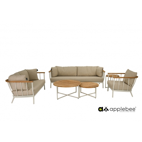 Aiamööbli komplekt Apple Bee CONDOR valge / beež Aiamööbli komplekt Apple Bee CONDOR valge / beež