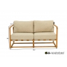 Diivan Apple Bee DOLCE pruun / beež, 142x71xH66 cm