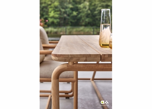Aiamööbli komplekt Apple Bee DOLCE pruun / beež, söögilaud + 6 tooli