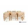 Aiamööbli komplekt Apple Bee DOLCE pruun / beež, söögilaud + 6 tooli