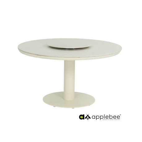 Aialaud serveerimisalusega Apple Bee MELVILLE helebeež, D140xH77 cm