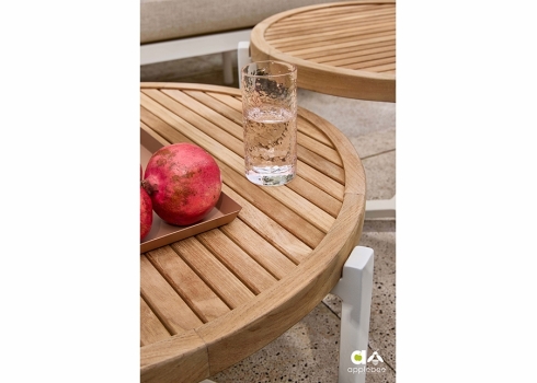 Diivanilaud Apple Bee MONACO helebeež / tiik, D60xH40 cm
