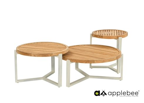Diivanilaud Apple Bee MONACO helebeež / tiik, D45xH47 cm