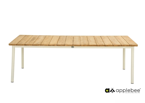 Söögilaud Apple Bee MILOU tiik / helebeež, 240x100xH77 cm