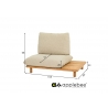 Tugitool vasak Apple Bee SLING pruun / beež, 108x85xH68 cm