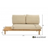 Diivan parem Apple Bee SLING pruun / beež, 175x85xH68 cm