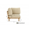 Diivan nurk Apple Bee SLING pruun / beež, 85x85xH68 cm
