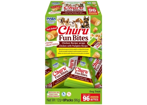 Churu FUN BITES Chicken Recipe wraps Chicken with Pumpkin koeramaius 8 x 12g