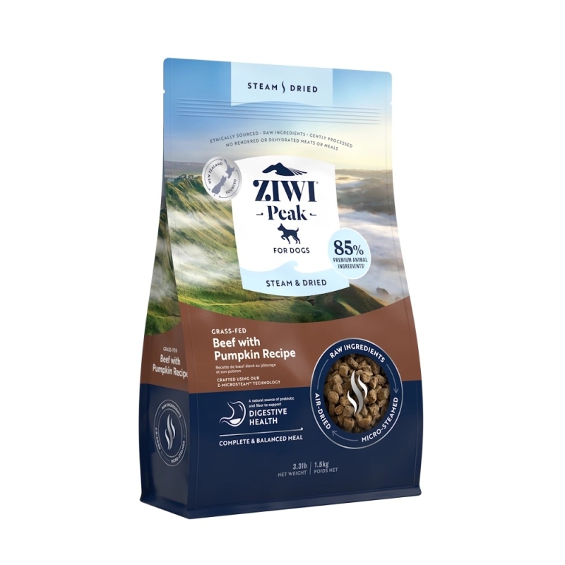 Ziwi Peak Steam & Dried Beef koeratoit 1,5kg Ziwi Peak Steam & Dried Beef koeratoit 1,5kg