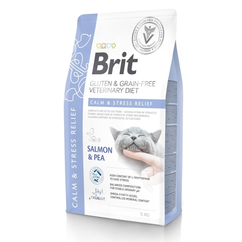 Brit Veterinary Diet Calm & Stress Relief erisööt kassidele 5kg Brit Veterinary Diet Calm & Stress Relief erisööt kassidele 5kg