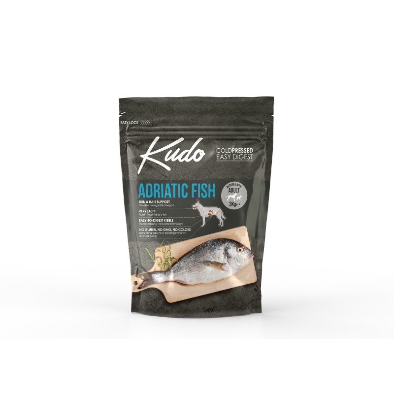 Kudo Adriatic Fish külmpressitud koeratoit 3kg Kudo Adriatic Fish külmpressitud koeratoit 3kg