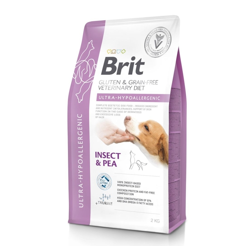 Brit Veterinary Diet Ultra-Hypoallergenic erisööt koertele 2kg Brit Veterinary Diet Ultra-Hypoallergenic erisööt koertele 2kg
