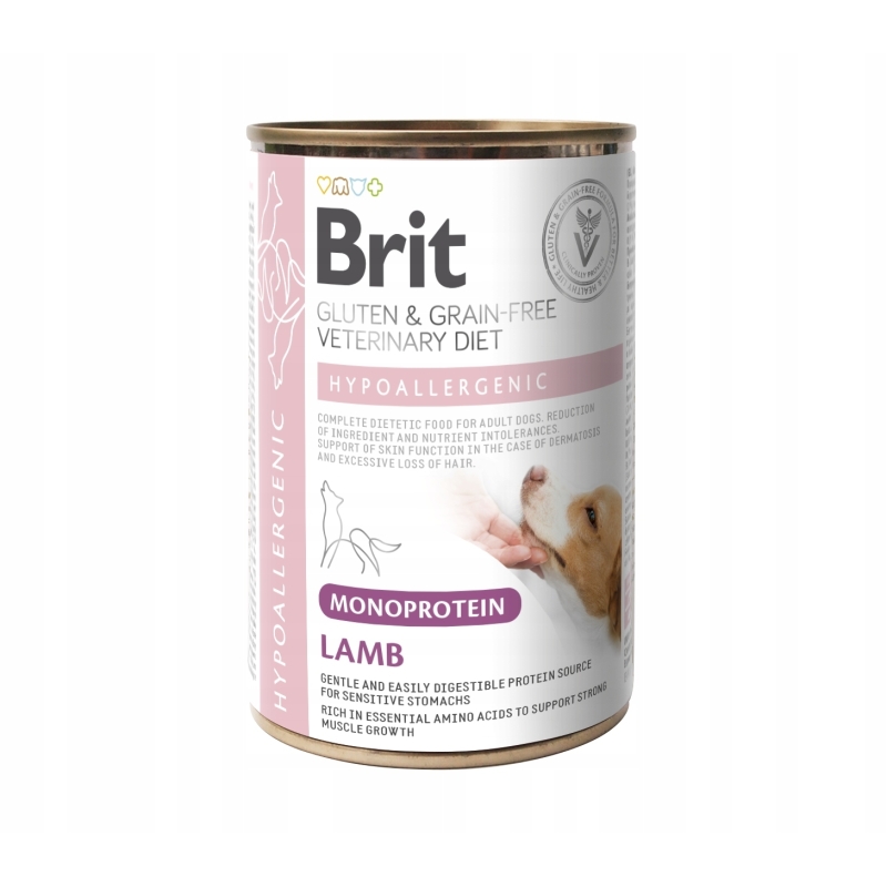 Brit Veterinary Diet Hypoallergenic Monoprotein Lamb konserv koerale 400g Brit Veterinary Diet Hypoallergenic Monoprotein Lamb konserv koerale 400g