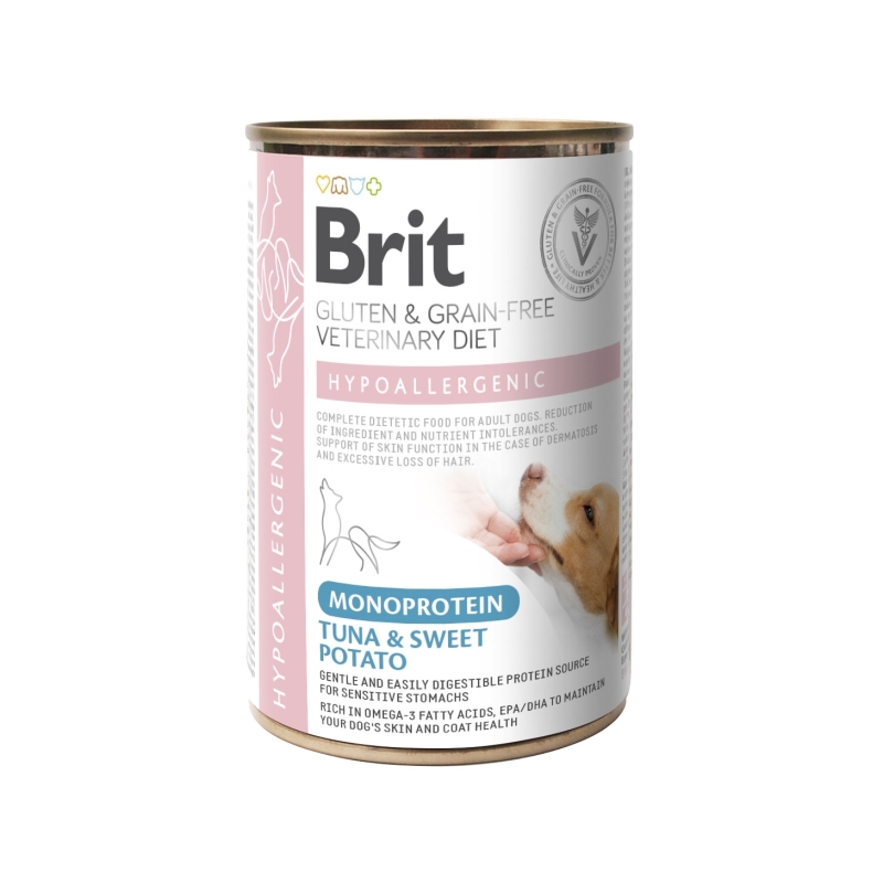 Brit Veterinary Diet Hypoallergenic Monoprotein Tuna konserv koerale 400g Brit Veterinary Diet Hypoallergenic Monoprotein Tuna konserv koerale 400g