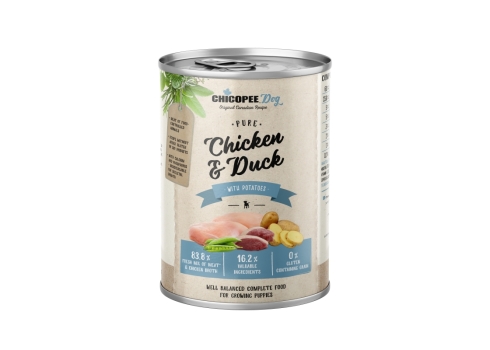 Chicopee Junior Pure Chicken & Duck konserv kutsikatele 400g