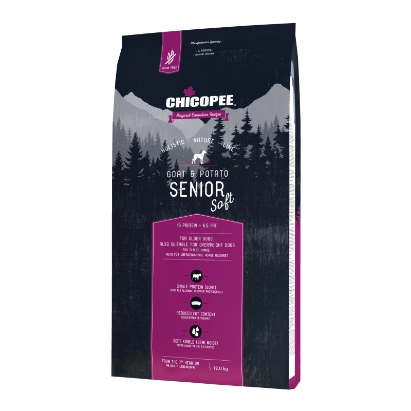 Chicopee HNL Soft Senior Goat & Potato koeratoit 12kg Chicopee HNL Soft Senior Goat & Potato koeratoit 12kg