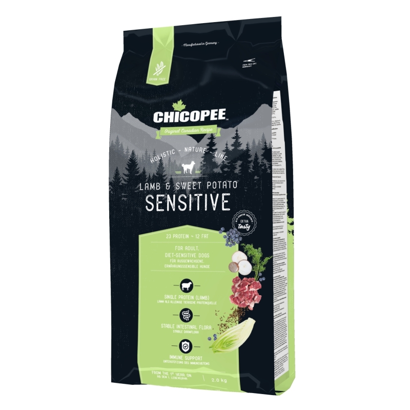 Chicopee HNL Sensitive Lamb & Sweet Potato koeratoit 2kg Chicopee HNL Sensitive Lamb & Sweet Potato koeratoit 2kg