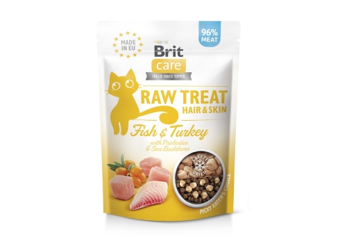 Brit Care Raw külmkuivatatud maius Hair & Skin kassidele 40g
