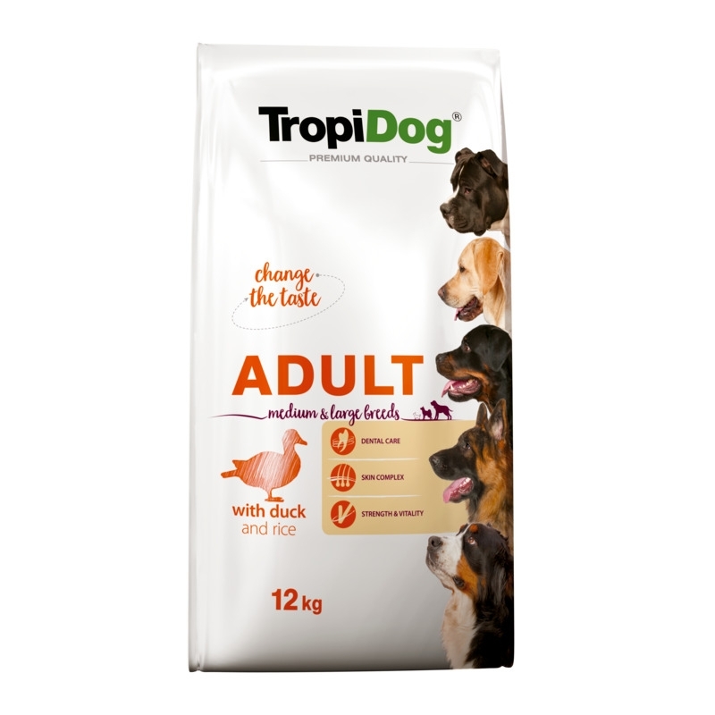 TropiDog Premium Duck with Rice koertoit 12kg TropiDog Premium Duck with Rice koertoit 12kg