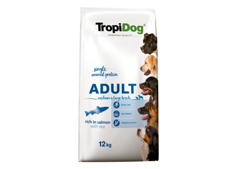 TropiDog Premium Salmon with Rice koertoit 12kg